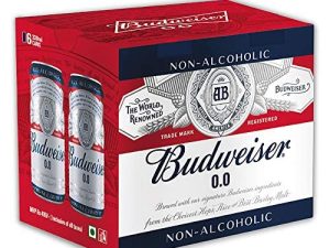 Budweiser 0.0 Non Alcoholic Beer Pack of 6, 6 X 330ml
