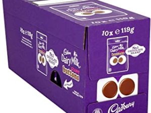 Cadbury Dairy Milk Giant Buttons Chocolate Bag 119g (Full Box of 10)