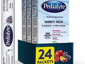Pedialyte Electrolyte Powder Variety Electrolyte Hydration Drink, 0.3 Ounce (Pack of 24)
