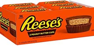 REESE'S Milk Chocolate Peanut Butter Cups Candy, Bulk Easter, 1.5 oz Packs (36 Count)