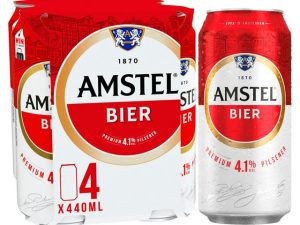 Amstel Lager Beer Cans 4 x 440ml