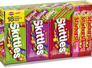 SKITTLES & STARBURST Candy Full Size Variety Mix 37.05-Ounce 18-Count Box