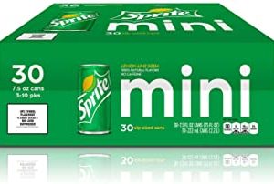 Sprite Lemon-Lime Natural-Flavored Soda Mini Cans Soft Drink - 30 Pack Cans (7.5 Oz)