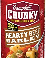 Campbell's Chunky Hearty Beef Barley Soup, 18.8 Ounce, Pack of 12