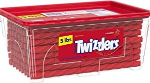 TWIZZLERS Twists Strawberry Flavored Chewy Candy, Easter, 80 oz Container