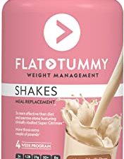 Flat Tummy Meal Replacement Shake – Vanilla, 20 Servings - Plant Based Protein Powder for Women - Vegan, Gluten Free, Dairy Free – Vitamins & Minerals – Keto-Friendly Shakes for Weight Management