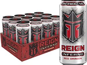Reign Inferno Red Dragon, Thermogenic Fuel, Fitness and Performance Drink, 16 Fl Oz (Pack of 12)