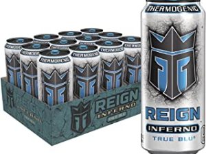 Reign Inferno True Blu, Thermogenic Fuel, Fitness and Performance Drink, 16 Ounce (Pack of 12)