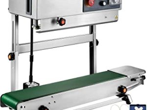 Happybuy Continuous Band Sealer FR-770, Vertical Automatic Continuous Sealing Machine with Digital Temperature Control, Vertical Band Sealer for Bag Film