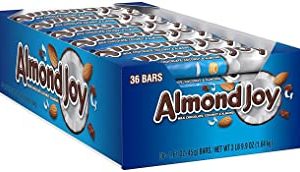 ALMOND JOY Coconut and Almond Chocolate Candy, Bulk, Gluten Free, 1.61 oz Bars (36 Count)