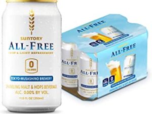 Suntory ALL-FREE, Beer-Alternative, Non Alcohol, 6-pack, Ultra-Light, Ultra-Crisp, Ultra-Refreshing, 0.00% Alc. and 0 Calories (11.8 Fl Oz) from Japan