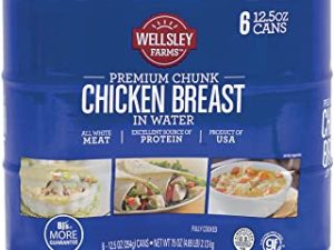 Wellsley Farms White Premium Chunk Chicken Breast in Water, 12.5 Ounce, 6 Count