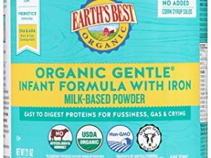 Earth's Best Organic Gentle Baby Formula, Infant Formula with Iron, Non-GMO, Omega-3 DHA and Omega-6 ARA, 21 oz