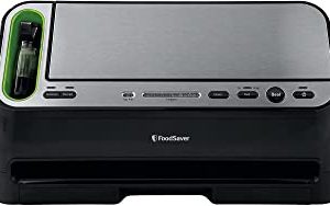 FoodSaver V4400 2-in-1 Vacuum Sealer Machine with Automatic Vacuum Sealer Bag Detection and Starter Kit, Safety Certified, Black and Silver