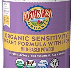 Earth's Best Organic Baby Formula, Low Lactose Sensitivity Infant Formula with Iron, Non-GMO, Omega-3 DHA and Omega-6 ARA, 32 oz