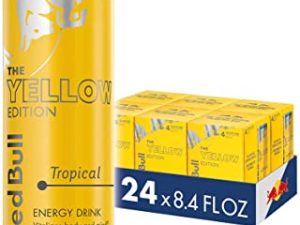 Red Bull Energy Drink, Tropical, Yellow Edition, 8.4 Fl Oz (24 Pack)