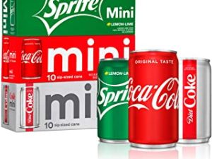 Coca-Cola Mini Can Variety Pack, 7.5 Fl Oz, Pack Of 30 (10 Each: Coke Classic, Diet Coke, Sprite),, 7.5 Fl Oz ()
