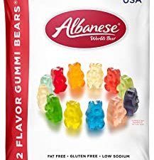 Albanese World's Best 12 Flavor Gummi Bears, 5 Pound Bag
