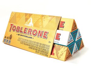Toblerone Swiss Chocolate Gift Set, Milk Chocolate, White Chocolate & Crunchy Salted Caramelized Almond, Easter Chocolate, 9 - 3.52 oz Bars
