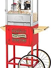 Great Northern Popcorn 5995 10 oz. Perfect Popper Popcorn Machine with Cart - Red