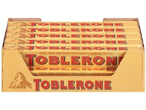 Toblerone Swiss Milk Chocolate Candy Bars with Honey and Almond Nougat, Easter Chocolate, 20 - 3.52 oz Bars