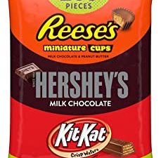 REESE'S, HERSHEY'S and KIT KAT Assorted Milk Chocolate Candy, Individually Wrapped, 80.39 oz Bulk Variety Bag (265 Pieces)