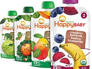 Happy Baby Organics Simple Combos Stage 2 Baby Food, Variety Pack, 4 Ounce (Pack of 16) Flavors May Vary