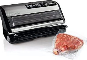FoodSaver FM5200 2-in-1 Automatic Vacuum Sealer Machine with Express Vacuum Seal Bag Maker, Safety Certified, Silver, 9.3 x 17.6 x 9.6 inches
