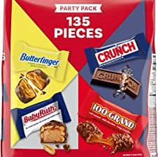 Butterfinger, Crunch, Baby Ruth & 100 Grand Candy Bars, Bulk Mini Size Variety Pack, Perfect Easter Egg Basket Stuffers, 135 Count