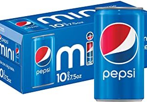 Pepsi Soda, 7.5 Ounce Mini Cans, 10 Pack