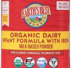 Earth's Best Organic Baby Formula, Dairy Based Powder Infant Formula with Iron, Non-GMO, Omega-3 DHA and Omega-6 ARA, 32 oz
