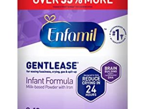 Enfamil Gentlease Baby Formula, Reduces Fussiness, Crying, Gas and Spit-up in 24 hours, DHA & Choline to support Brain development, Value Powder Can, 27.7 Oz