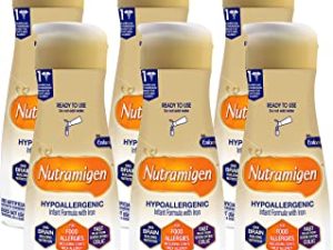 Enfamil Nutramigen Infant Formula, Hypoallergenic and Lactose Free Formula, Fast Relief from Severe Crying and Colic, DHA for Brain Support, Ready to Use Bottle, 32 Fl Oz, Pack of 6