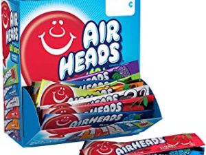Airheads Candy Bars, Easter, Variety Bulk Box, Chewy Full Size Fruit Taffy, Gifts, Holiday, Parties, Concessions, Pantry, Non Melting, Party, 60 Indvidually Wrapped Full Size Bars