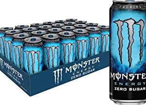 Monster Energy Zero Sugar, Low Calorie Energy Drink, 16 Ounce (Pack of 24)