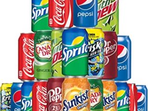 Murai - 22 Soda Variety Bundle | Multi Flavor Soft Drink Pack | Assortment of Cola, Pepsi, Sprite, Mountain Dew, Dr. Pepper, Sunkist, Canada Dry Ginger Ale, Brisk Iced Tea | The Beverage Care Package