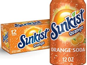 Sunkist Orange Soda, 12 Fluid Ounce Can, 12 Count