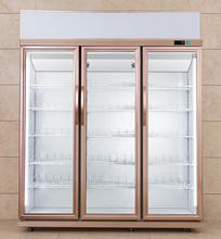Beverage Cooler With 3 Glass Doors Cold Drink  Beverage Display Fridge