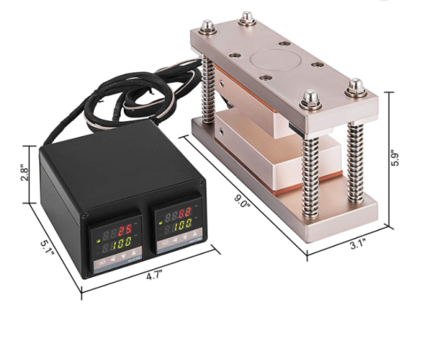 Golden Anodized Heating Plates Kit 3 * 5" Heat Plates Hot Press Plate Heat Exchanger Dual Hot Press Machine