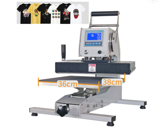 Exchangeable plate heat press machine for printing logo sublimation products