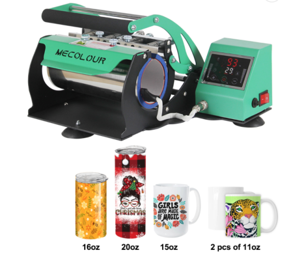 Usa Warehouse Heat Press Machine For 20oz 30oz Straight Skinny Straight Stainless Steel Vacuum Sublimation Tumbler