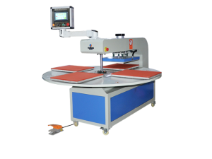 rotary 4 pallet heat press machine with exchange plates 38*38cm/40*50cm/40*60cm for t-shirt/bags/uniform/mouse pads/jersey