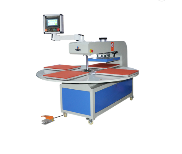 rotary 4 pallet heat press machine with exchange plates 38*38cm/40*50cm/40*60cm for t-shirt/bags/uniform/mouse pads/jersey